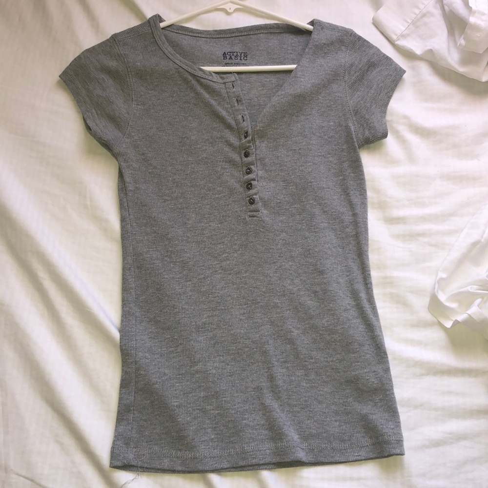 grey ribbed tank - Picture 1 of 3